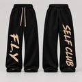 F.L.Y Self Club Black / tan sweatpants design preview