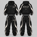 F.L.Y Self Club Black / Cream panel cargo tracksuit design preview
